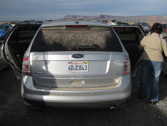 Ankunft auf dem Parkplatz beim Grand Canyon (zum Teil auf Off Road Piste)