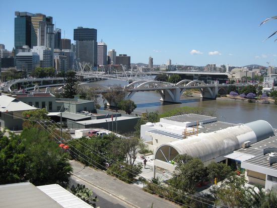 Skyline von Brisbane mit Brisbane River