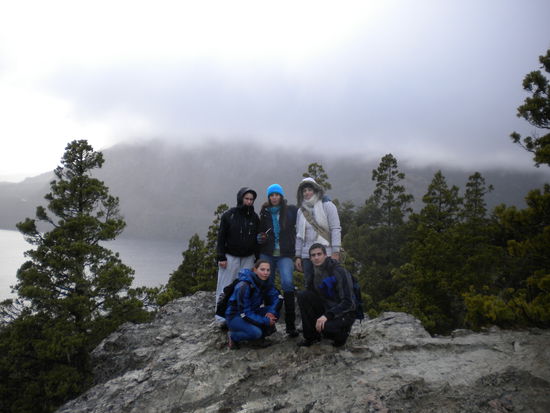 Und irgendwann haben wir den Aussichtspunkt dann doch erreicht - schade, dass man kaum etwas sehen konnte...