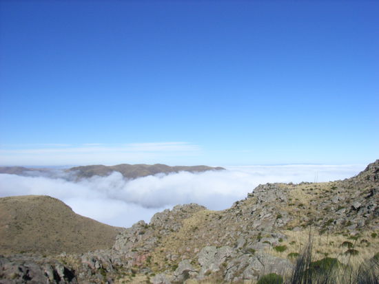 Aber irgendwann waren wir dann über den Wolken.