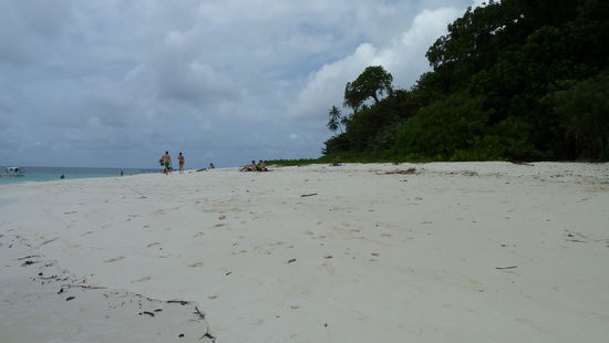 Der Strand, an dem wir Pause gemacht haben.