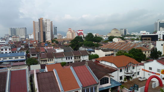 Georgetown von der Dachterasse unseres Hotels.