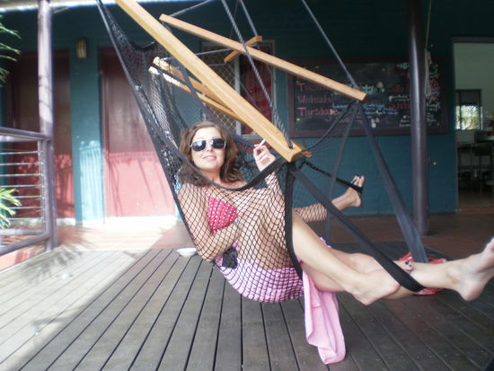 chair in the air im Hostel