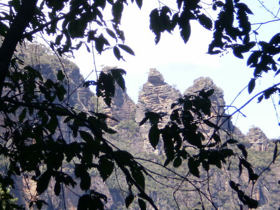 three sisters vom Wanderweg aus gesehn.