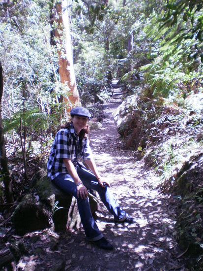 kurze Pause aber mit einem Laecheln im Gesicht.