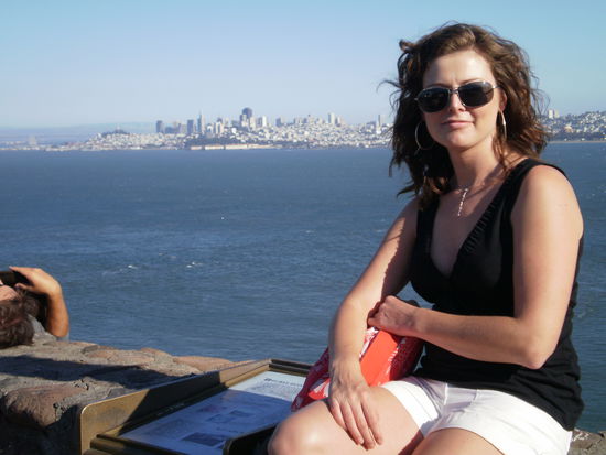 Meine Wenigkeit mit San Fransisco im Hintergrund.