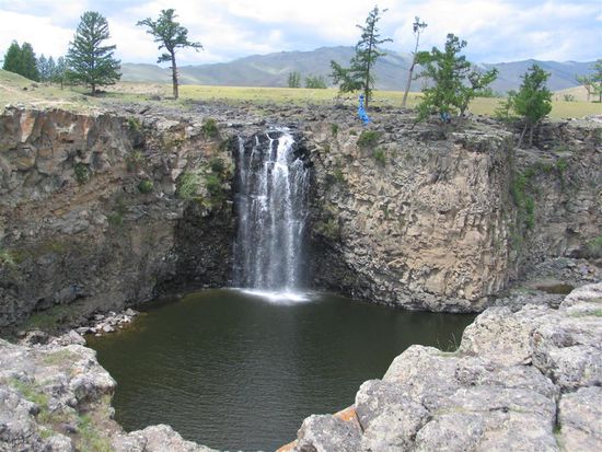 Der Orchon-Wasserfall