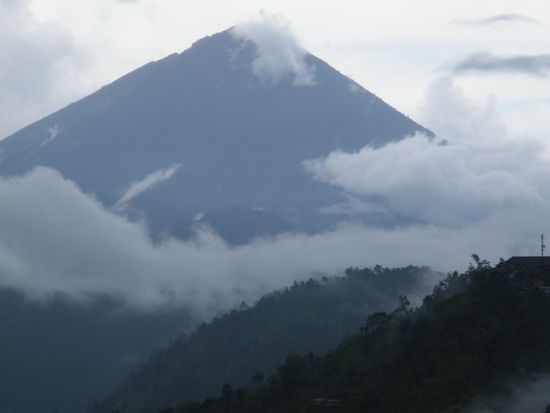 Blick auf einen Vulkan