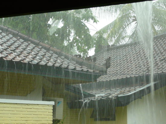 Regenschauer in Lovina...