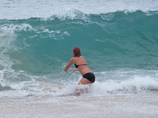 heftige Wellen am letzten Tag...