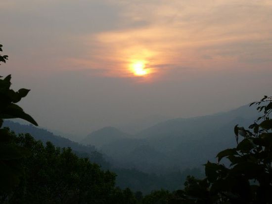 Sonnenuntergang über dem Tal