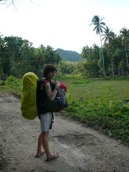 vollbepackt auf dem Weg zum Nuts Huts