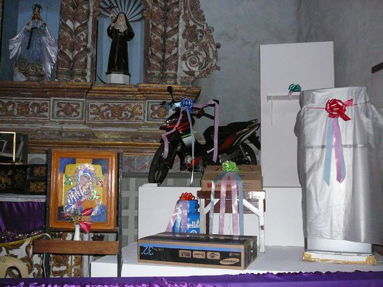 Verlosung von Preisen in der Kirche