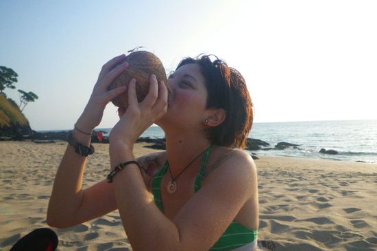 mmmhhh, frische kokosnuss