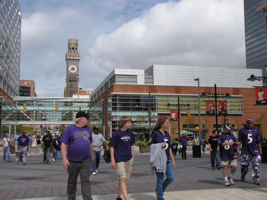 Rangers Fans auf dem Weg zum Footballspiel