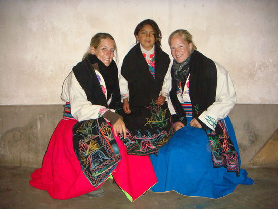 Mit der kleinen Tochter der Familie