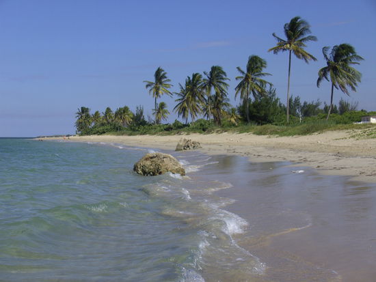 Ein wunderschoener Strand, fast fuer uns alleine...