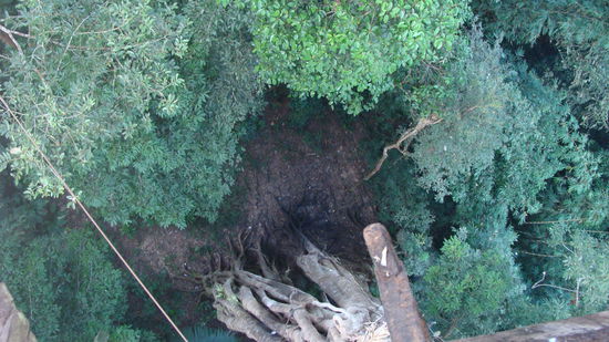 Beim Runterschauen konnte es einem schon mal schwindlig werden- 45m!