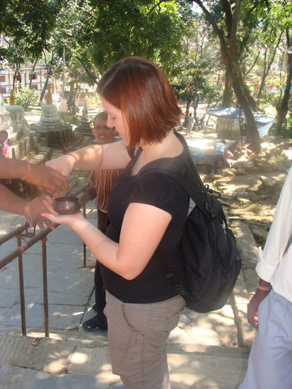 Mich am dumm stellen mit Klangschale