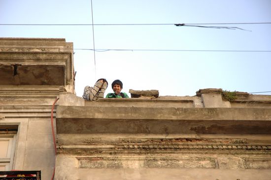 ...und Bewohnern San Telmos.