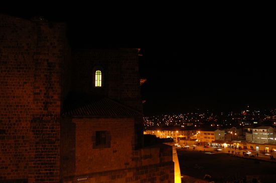Quorikancha - naechtlicher Blick aus unserem Fenster.
