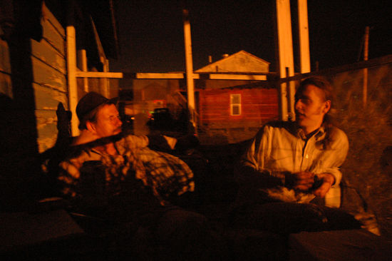 Jürgen und Stephen auf unserer Veranda