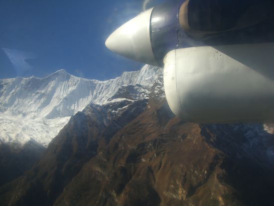 Das Annapurnamassiv aus der Vogelperspektive 