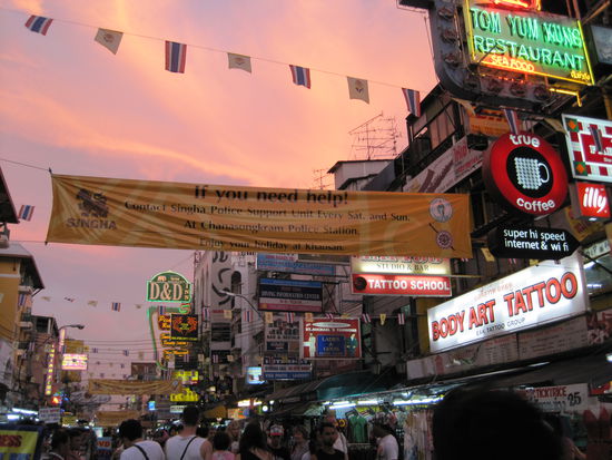 Abendstimmung in der Kao San Road