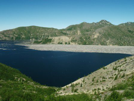 Auch der Spirit Lake war cool. Die Hälfte mit Baumstämmen voll.