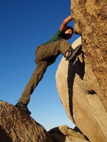 Silas in Action im Joshua Tree National Park