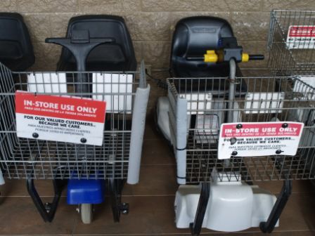 Motorisierte Einkaufswagen hier im Walmart