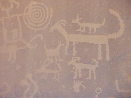 Wandbemalung der Anasazi beim Chaco Canyon, Nordwest - New Mexico