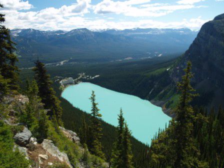 Lake Louise von oben