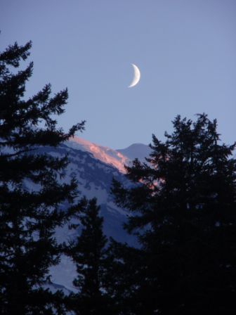 Mt Rainier bei untergehender Sonne, auch von Silas aufgenommen, gut nicht?