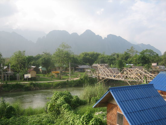 wunderschoener Ausblick aus unserem Hotelzimmer (man goennt sich ja sonst nichts)