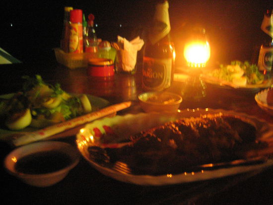 ...und fertig ist der Fisch. Dazu ein Saigon- Beer...perfekt!