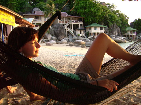 Chillen in der Haengematte am Freedom Beach