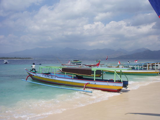 Blick von Gili Meno nach Lombok