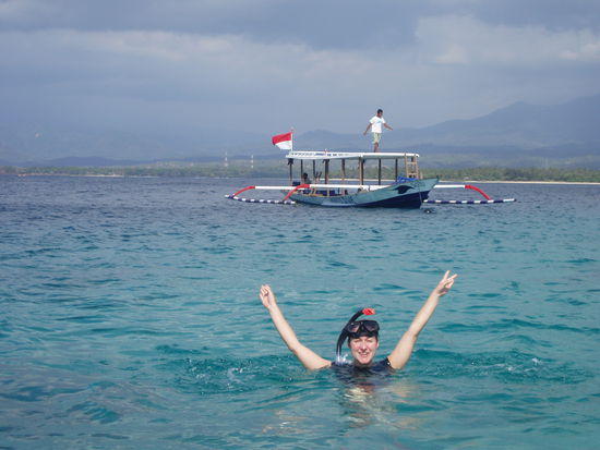 Christina beim Schnorcheln