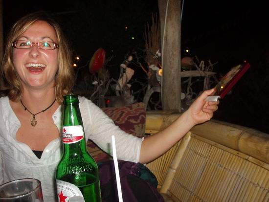 Christina beim Jacky vertreiben 