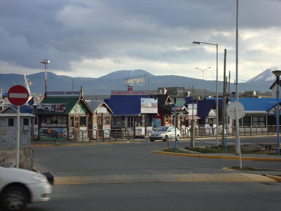 Die Ticket Häuschen am Hafen