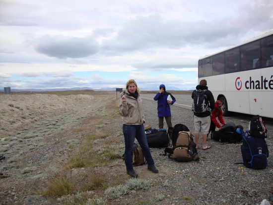 Bus wechsel  mitten auf der Srasse