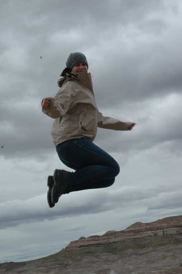 Bei dieser Mondlandschaft konnte man fliegen.Sandra am üeben