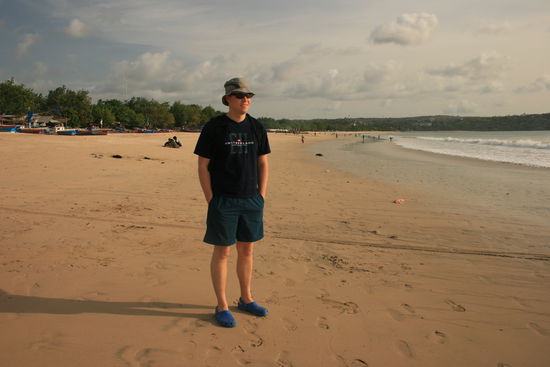 Conny am Strand von Jimbaran