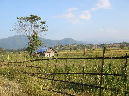 wunderschoene landschaft in der umgebung von pai