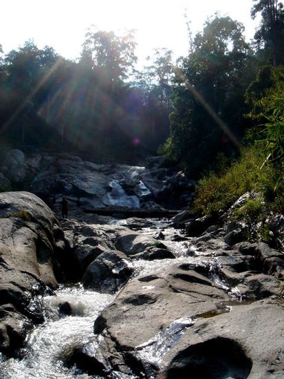 der wasserfall...oder besser dessen ausläufer