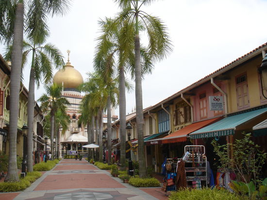 die bussorah street von unserem bed and breakfast in singapore