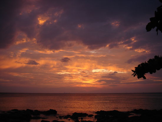 sunset an unserem privat beach