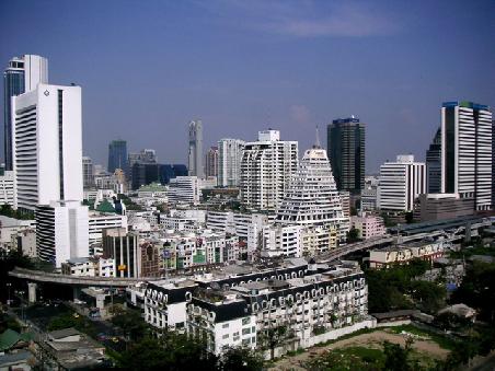 aussicht aus unserem hotelzimmer des silom sofitel