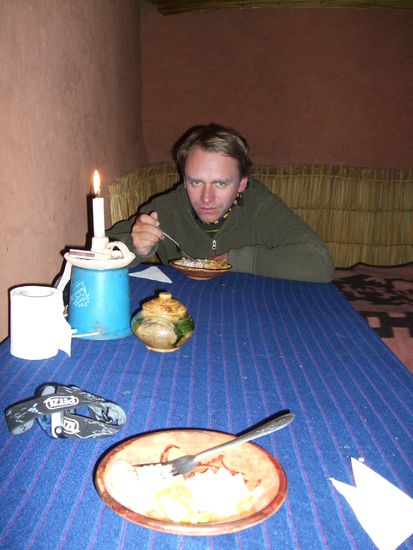 An unserer Tafel beim Abendbrot.